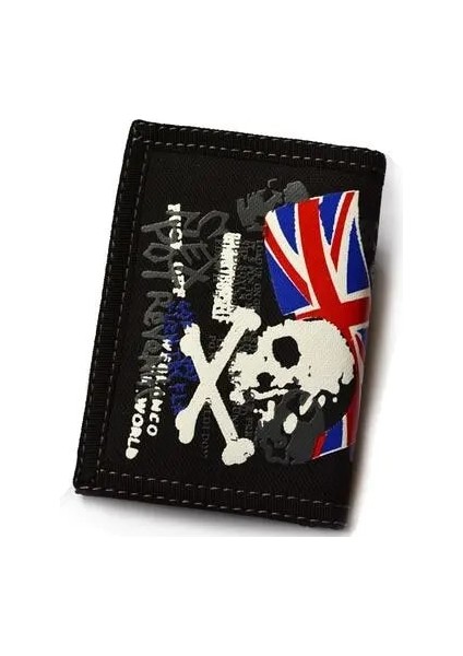 No.5 Tarzı Yaratıcı Yazma Grafiti Tuval Öğrenci Cüzdanı Fermuar Kısa Tasarım Sihirli Çok Fonksiyonlu 3 Katlı Erkek Çanta 12*8.5cm 106 (Yurt Dışından)