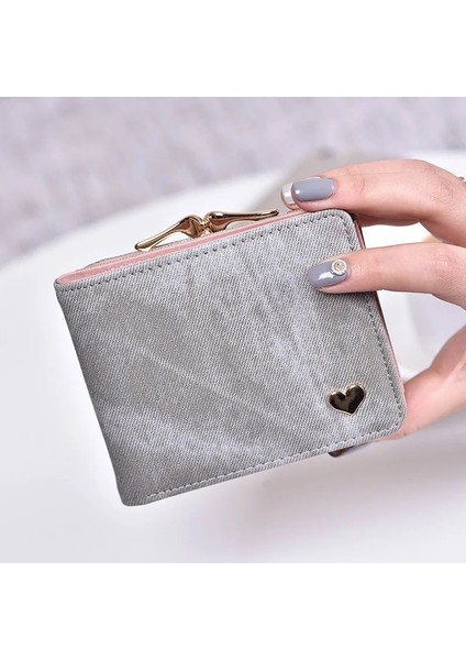 Mor Tarzı Kadınlar Küçük Debriyaj Cüzdan Çok Fonksiyonlu Değişim Çantalar Kalp Dekorasyon Büyük Kapasiteli Cüzdan Sevimli Kart Sahibinin Para Çantası (Yurt Dışından) fiyatları