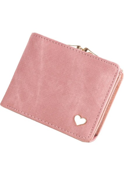 Mor Tarzı Kadınlar Küçük Debriyaj Cüzdan Çok Fonksiyonlu Değişim Çantalar Kalp Dekorasyon Büyük Kapasiteli Cüzdan Sevimli Kart Sahibinin Para Çantası (Yurt Dışından) fırsatları