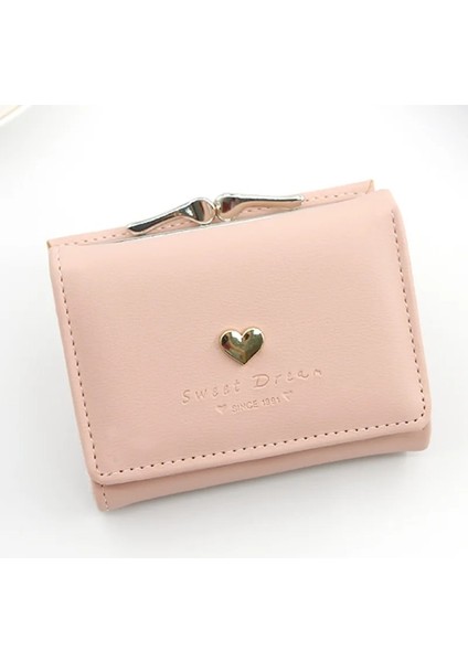 Ordu Yeşili Tarzı Kadınlar Küçük Debriyaj Cüzdan Çok Fonksiyonlu Değişim Çantalar Kalp Dekorasyon Büyük Kapasiteli Cüzdan Sevimli Kart Sahibinin Para Çantası (Yurt Dışından)