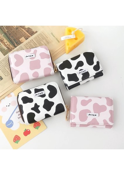 Katlanabilir Mavi Stil Sevimli Inek Baskı Kadın Cüzdanı Pu Deri Küçük Kadın Cüzdan Kadın Kısa Cüzdan Üç Katlı Kawaii Karikatür Kız Kredi Kartı Tutacağı (Yurt Dışından) fiyatları