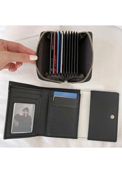 Katlanabilir Mavi Stil Sevimli Inek Baskı Kadın Cüzdanı Pu Deri Küçük Kadın Cüzdan Kadın Kısa Cüzdan Üç Katlı Kawaii Karikatür Kız Kredi Kartı Tutacağı (Yurt Dışından) indirimleri