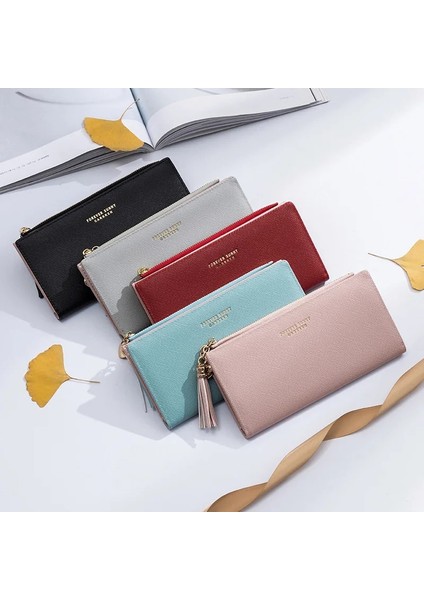 Pembe Tarzı 2021 Püskül Cüzdan Kadın Uzun Sevimli Cüzdan Deri Püskül Kadın Cüzdan Fermuar Portefeuille Kadın Çanta Debriyaj Cartera Mujer (Yurt Dışından) modelleri