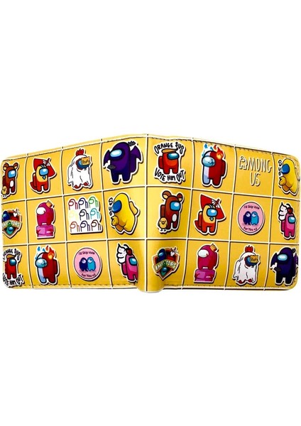 No.1 Tarzı Karikatür Aramızda Erkek Cüzdan Boys Erkekler Pu Bifold Kısa Çanta Sikke Kılıfı ile Kart Sahibi Sikke Cebi (Yurt Dışından)