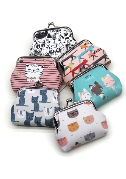 Kedi 1 Tarzı Kadın Mini Cüzdan Bozuk Para Cüzdanları Çocuklar Debriyaj Para Çantaları Kadın Kılıfı Çile Değişim Çanta Sevimli Kız Sıfır Cüzdan Carteir Karikatür Kedi (Yurt Dışından) indirimleri