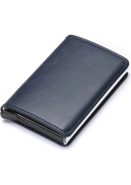 Mavi X12A Stili Mart Cüzdan Kartvizitlik Çile Rfid Cüzdan Alüminyum Metal Kredi Iş Mini Kart Cüzdan Erkek Kadın (Yurt Dışından)