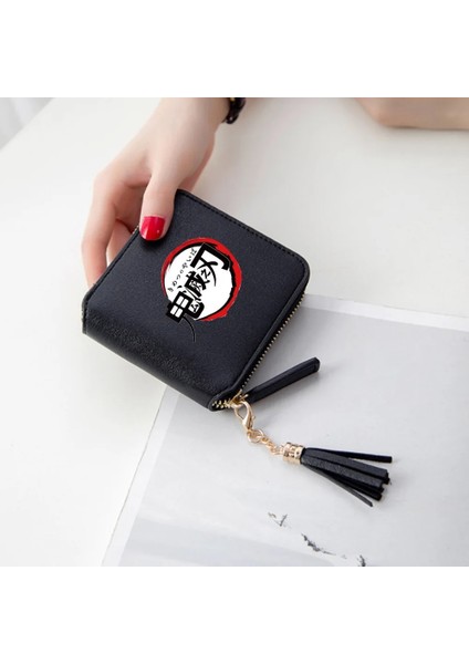 Siyah-5 Tarzı Kadın Cüzdanı Ghost Slayer's Blade Cüzdanı Pu Cüzdanı Yeni Kore Fermuarlı Madeni Para Cüzdanı Anime Çevre Birimi Madeni Para Cüzdanı (Yurt Dışından) modelleri