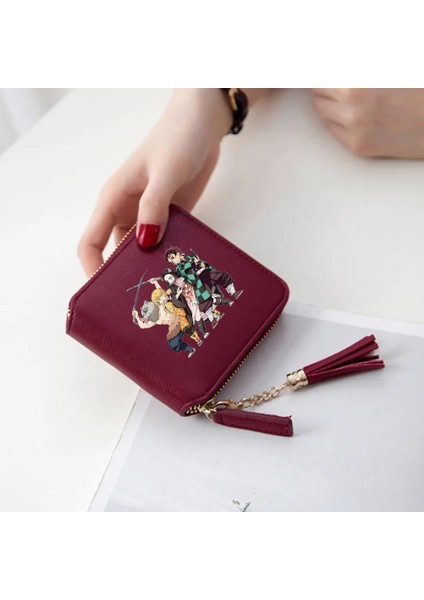 Siyah-5 Tarzı Kadın Cüzdanı Ghost Slayer's Blade Cüzdanı Pu Cüzdanı Yeni Kore Fermuarlı Madeni Para Cüzdanı Anime Çevre Birimi Madeni Para Cüzdanı (Yurt Dışından) fırsatları