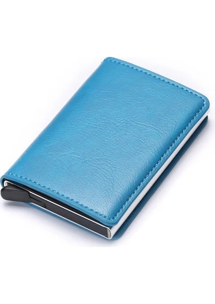 Mavi X12B Stili 2021 Rfid Cüzdan Alüminyum Metal Kredi Akıllı Cüzdan Kartvizitlik Iş Mini Kart Cüzdan Erkek Kadın (Yurt Dışından)