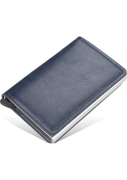 Mavi 04 Stili Erkekler Için Akıllı Cüzdan Rfid Alüminyum Alaşım Akıllı Cüzdan Pop Up Moda Çanta Kredi Kartı Tutacağı Erkekler Küçük Mini Cüzdan Bozuk Para Cüzdanı (Yurt Dışından)