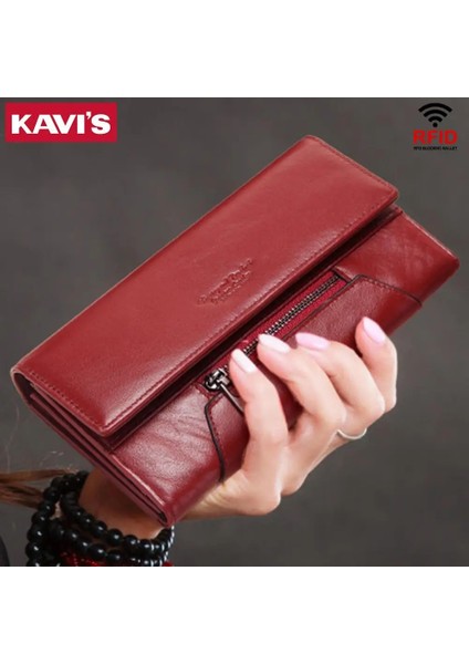 Kırmızı L Tarzı Kavıs Deri Kadın Cüzdanı Yeni Stil Kadın Portomonee Moda Para Çantaları Fermuarlı Kart Sahibinin Kullanışlı Perse Yüksek Kapasiteli (Yurt Dışından) modelleri