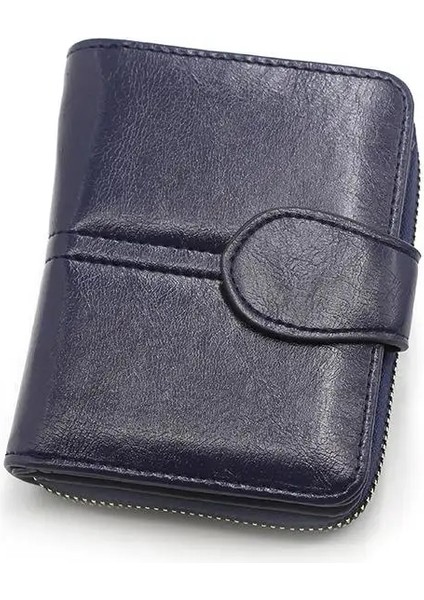Mavi Stil Kadın Deri Cüzdan Kredi Kartı Kadın Bozuk Para Cüzdanı Moda Debriyaj Çanta Fermuar Küçük Cüzdan Kadın Cüzdan Cartera Mujer (Yurt Dışından)