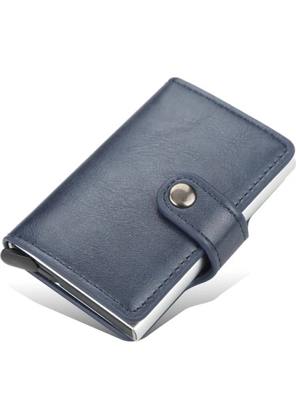 Mavi 05 Stili Erkekler Için Akıllı Cüzdan Rfid Alüminyum Alaşım Akıllı Cüzdan Pop Up Moda Çanta Kredi Kartı Tutacağı Erkekler Küçük Mini Cüzdan Bozuk Para Cüzdanı (Yurt Dışından)
