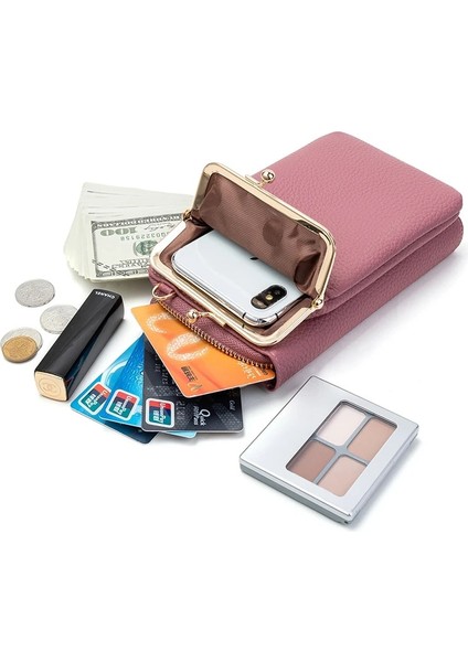 Kırmızı Stil Halka ve Sonbahar Yeni Düz Renk Küçük Omuz Çantası Çok Fonksiyonlu Mektup Telefon Para Kadın Cüzdan Debriyaj Organizatör Depolama (Yurt Dışından) indirimleri