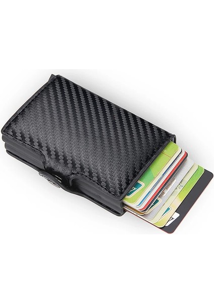 Karbon Fiber Tarzı Dıenqı En Li Cüzdan Erkek Para Çantası Mini Çanta Erkek Alüminyum Rfid Kart Sahibinin Cüzdanı Küçük Akıllı Cüzdan Ince Vale Cüzdan (Yurt Dışından) modelleri