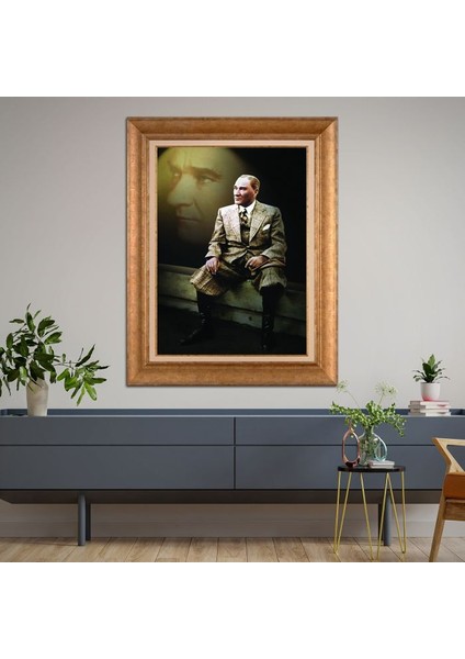 Altın Çerçeveli Paspartulu Tablo