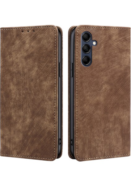 Samsung Galaxy M14 5g Dokulu Telefon Kapağı, Stand Rfıd Engelleme Cüzdanı Manyetik Deri Flip Case (Yurt Dışından)