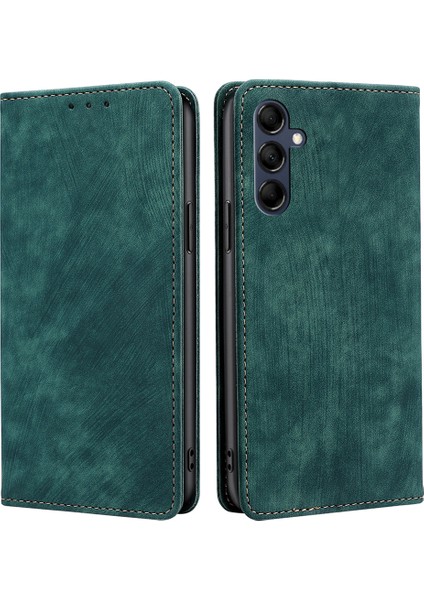 Samsung Galaxy M14 5g Dokulu Telefon Kapağı, Stand Rfıd Engelleme Cüzdanı Manyetik Deri Flip Case (Yurt Dışından)