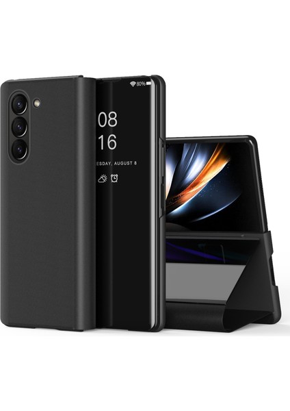 Samsung Galaxy Z Fold6 5g Görünüm Penceresi Pu Deri + Pc Galvanik Telefon Kapağı (Yurt Dışından)
