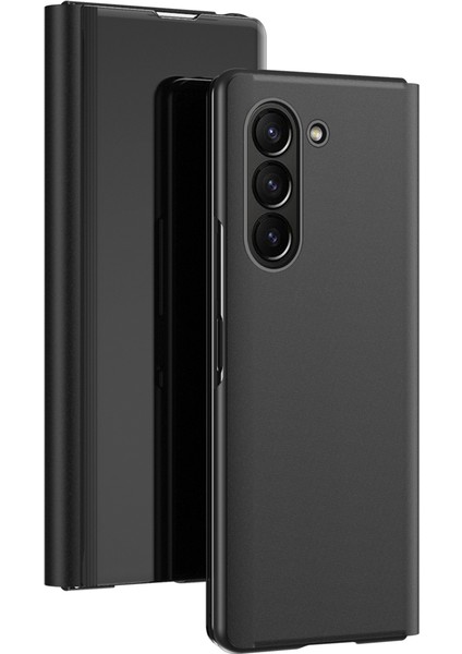 Samsung Galaxy Z Fold6 5g Görünüm Penceresi Pu Deri + Pc Galvanik Telefon Kapağı (Yurt Dışından)