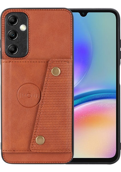 Samsung Galaxy A15 5g Anti-Drop Deri Kaplamalı Tpu Kart Tutucu Telefon Kabuğu (Yurt Dışından)