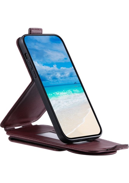 Samsung Galaxy A05S Telefon Kılıfı 4g Pu Deri + Tpu Dikey Kart Tutucu Telefon Kapağı 2 Kayışla (Yurt Dışından)