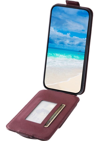 Samsung Galaxy A05S Telefon Kılıfı 4g Pu Deri + Tpu Dikey Kart Tutucu Telefon Kapağı 2 Kayışla (Yurt Dışından)