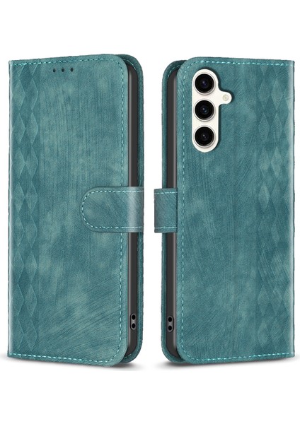 Samsung Galaxy S23 Fe Flıp Stand Cüzdan Kılıfı Baskılı Rhombus Pu Deri Telefon Kapağı (Yurt Dışından)