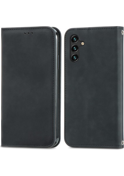 Samsung Galaxy A13 5g / A04S 4g Cilt Dokunuşlu Manyetik Telefon Standı Kapağı (Yurt Dışından)