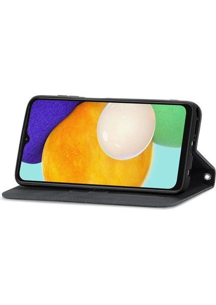 Samsung Galaxy A13 5g / A04S 4g Cilt Dokunuşlu Manyetik Telefon Standı Kapağı (Yurt Dışından)