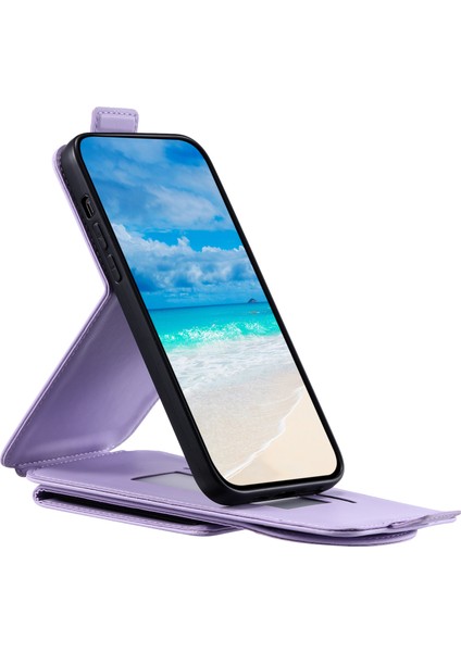 Samsung Galaxy A05S Telefon Kılıfı 4g Pu Deri + Tpu Dikey Kart Tutucu Telefon Kapağı 2 Kayışla (Yurt Dışından)