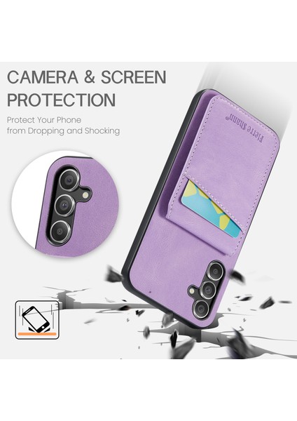 Samsung Galaxy A13 5g Kart Yuvaları Pu+Tpu Arka Kapak (Yurt Dışından)