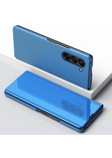 Samsung Galaxy Z Fold6 5g Görünüm Penceresi Pu Deri + Pc Galvanik Telefon Kapağı (Yurt Dışından)