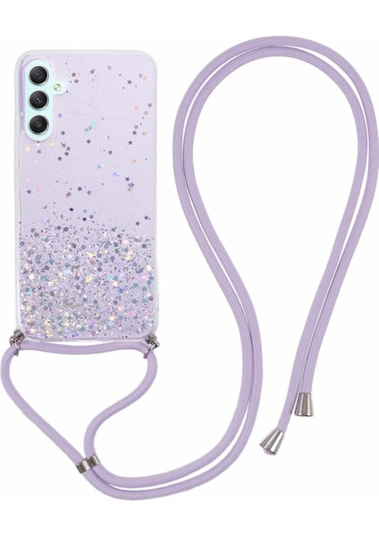 Samsung Galaxy A14 Epoksi Parlak Telefon Kapağı Lanyard ile (Yurt Dışından)