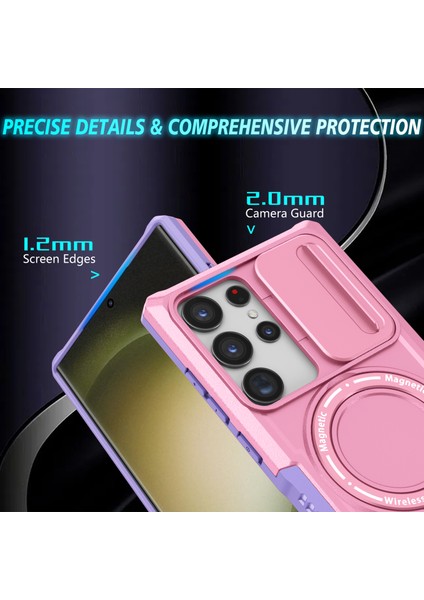 Samsung Galaxy S23 Ultra Slayt Lens Pencere Kickstand Telefon Kapağı (Yurt Dışından) modelleri