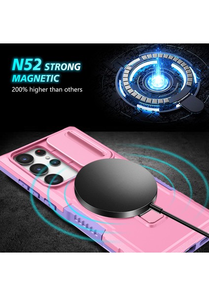 Samsung Galaxy S23 Ultra Slayt Lens Pencere Kickstand Telefon Kapağı (Yurt Dışından) fırsatları