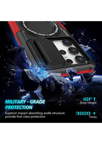 Samsung Galaxy S23 Ultra Slayt Lens Pencere Kickstand Telefon Kapağı (Yurt Dışından) indirimleri