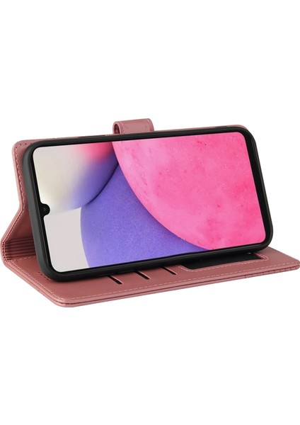 Samsung Galaxy A33 5g Ekleme Pu Deri Cüzdan Stand Kılıfı Tam Koruma Iç Tpu Telefon Kapağı (Yurt Dışından)