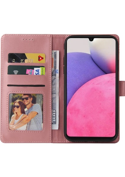 Samsung Galaxy A33 5g Ekleme Pu Deri Cüzdan Stand Kılıfı Tam Koruma Iç Tpu Telefon Kapağı (Yurt Dışından)