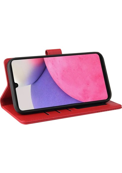 Samsung Galaxy A33 5g Ekleme Pu Deri Cüzdan Stand Kılıfı Tam Koruma Iç Tpu Telefon Kapağı (Yurt Dışından)