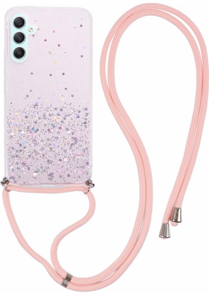 Samsung Galaxy A14 Epoksi Parlak Telefon Kapağı Lanyard ile (Yurt Dışından)
