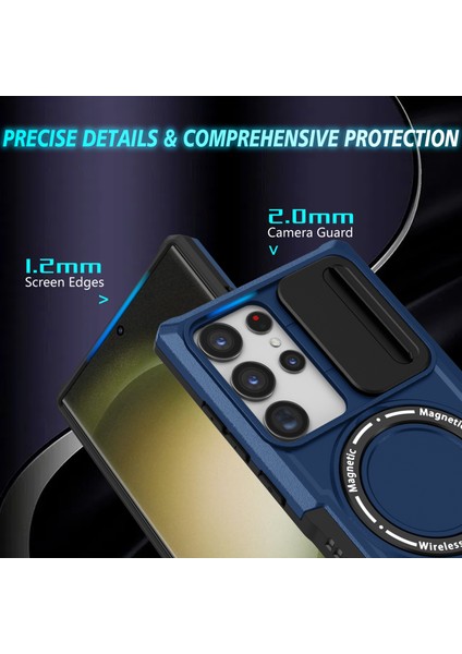 Samsung Galaxy S23 Ultra Slayt Lens Pencere Kickstand Telefon Kapağı (Yurt Dışından) modelleri