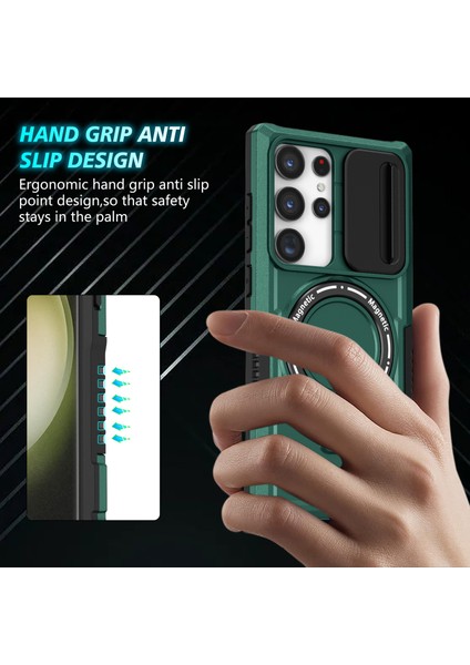 Samsung Galaxy S23 Ultra Slayt Lens Pencere Kickstand Telefon Kapağı (Yurt Dışından) fiyatları