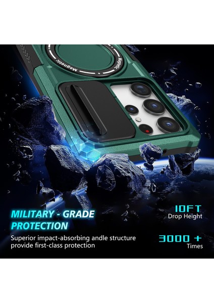 Samsung Galaxy S23 Ultra Slayt Lens Pencere Kickstand Telefon Kapağı (Yurt Dışından) indirimleri