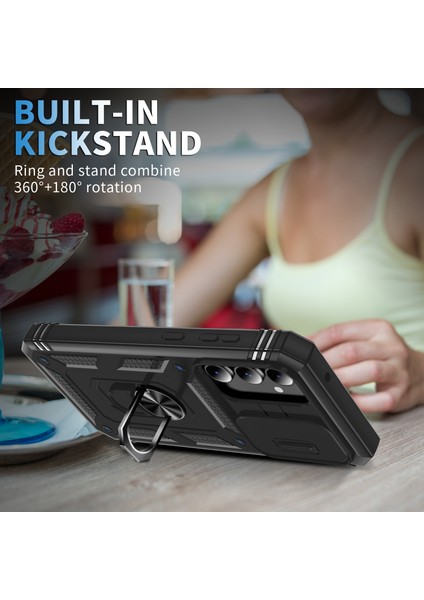 Samsung Galaxy A34 5g Pc+ Tpu Kart Tutucu Sürgülü Kamera Kapağı ile Telefon Kabuğu (Yurt Dışından) indirimleri