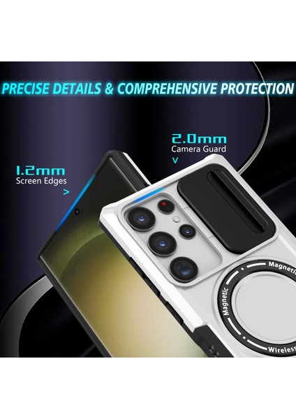 Samsung Galaxy S23 Ultra Slayt Lens Pencere Kickstand Telefon Kapağı (Yurt Dışından) modelleri