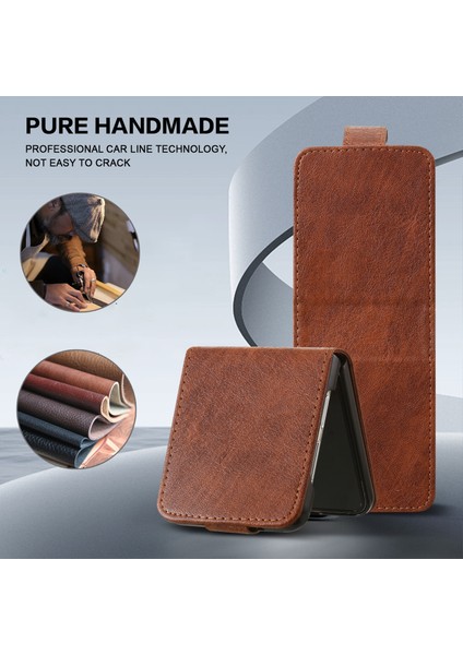 Samsung Galaxy Z Flip5 5g Düz Renkli Darbeye Dayanıklı Kılıf Pu+ Pc Telefon Kılıfı (Yurt Dışından) fiyatları