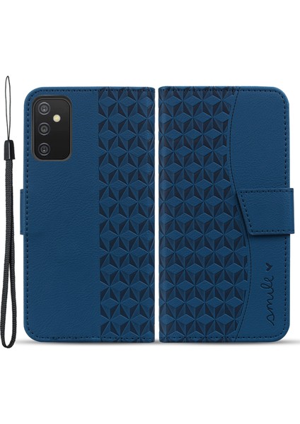 Samsung Galaxy A54 5g Rhombus Basılı Basılı Dalgalı Pu Deri Akıllı Telefon Kapağı (Yurt Dışından)