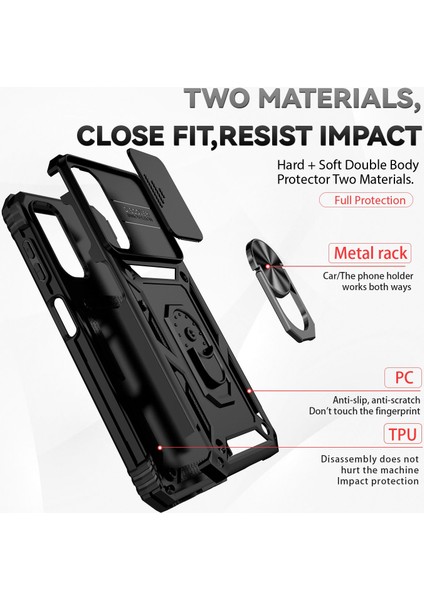 Samsung Galaxy S23 Fe Kılıf Slayt Kamera Koruma Kickstand Telefon Kapağı (Yurt Dışından) fırsatları