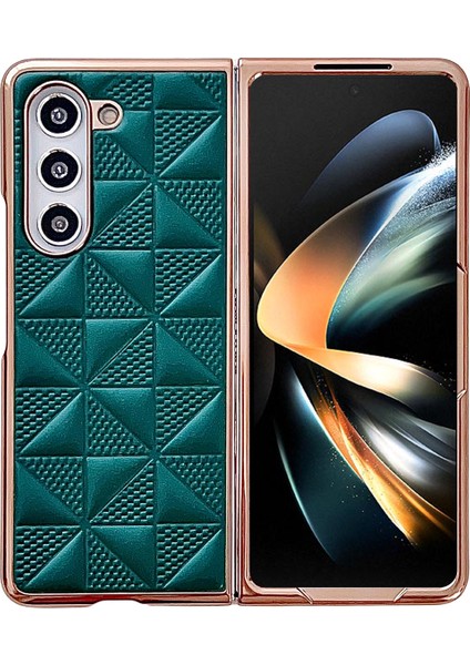 Samsung Galaxy Z Fold6 5g Pu Deri + Pc Galvanik Telefon Kapağı (Yurt Dışından)